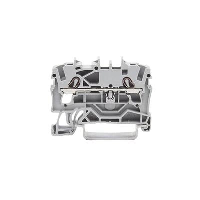Borna de Paso / 2 Conductores / 2.5 mm² / Aplicaciones Ex e II / Push-in CAGE CLAMP® / Marcaje Lateral y Central / Carril DIN 35 x 15 y 35 x 7.5 / Gris