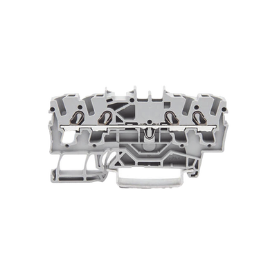 Borna de Paso / 4 Conductores / 2.5 mm² / Push-in CAGE CLAMP® / Aplicaciones Ex e II / Marcaje Lateral y Central / Carril DIN 35 x 15 y 35 x 7.5 / Gris
