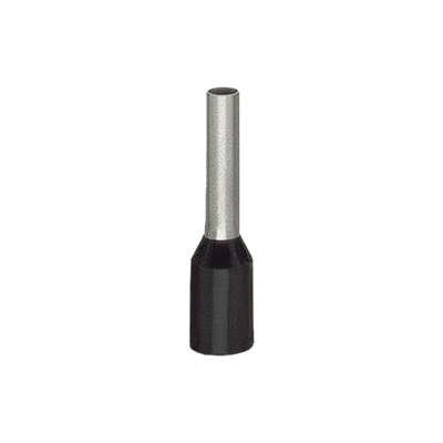 Terminal Crimpable / Hembra 1.5 mm² (AWG 16) / Camisa Plástica / Cincado Galvanizado / Negro