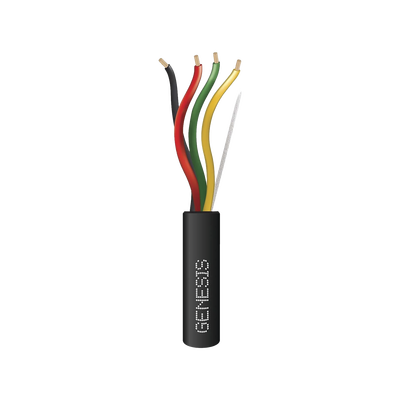 Carrete de Cable de 305 Metros (1000 Pies) / 4 x 14 AWG / Cable Direct Burial / Color Negro / Para Uso en Intemperie / Uso en Aplicaciones en Sistemas de Detección de Incendio y Sistemas de Evacuación