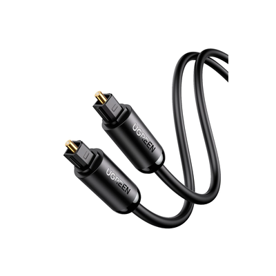 Cable Óptico Toslink (S/PDIF) de Alta Calidad para Audio Digital / 3 Metros (9.84 Pies) / Tapa de Protección / Dolby 7.1 Canales / Diseño Durable / Plug & Play / Color Negro