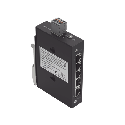 Switch Industrial ECO-Switch / 5 Puertos Gigabit 1000Base-T / Montaje Carril DIN / IP30 / -40°C a +70°C / Alimentación 12-48 VDC