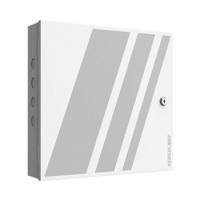 Controlador de Acceso 4 Puertas Administrable en la Nube con Hik-Connect Teams / Interfaz Web / 8 Lectores de Huella o Tarjeta / 100,000 Tarjetas / 10,000 Huellas / Incluye Gabinete y Fuente de Alimentación 12Vcd 8 A / Soporta Batería de Res