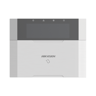 (AX HYBRID PRO) Teclado Compatible con el Panel Hybrid Pro Hikvision DS-PHA64-LP y DS-PHA64-LP(B) / Pantalla LCD / 2 zonas cableadas / 1 salida de alarma / 64 Llaveros