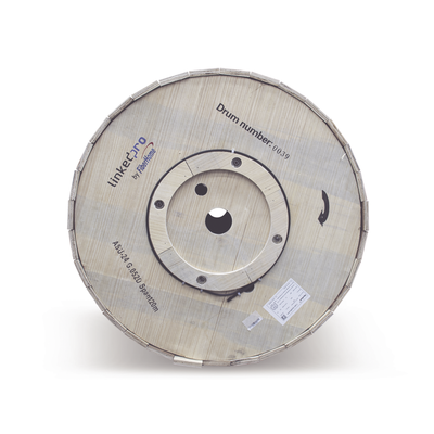 Carrete de 4 Kilómetros de Fibra Óptica Aérea Mini ADSS (ASU) G.652D, Monomodo de 24 Hilos, Exterior, Span 120, Loose Tube