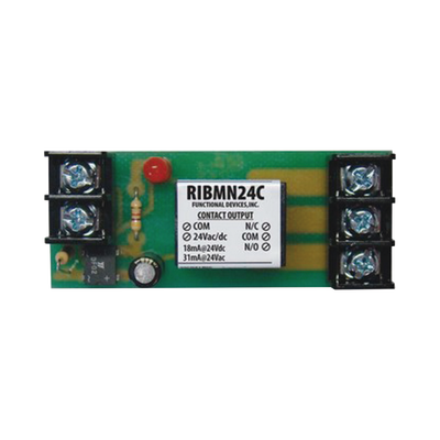 Relevador SPDT para montaje en track de 2.75 pulgadas , 24 VAC/DC de 15 A