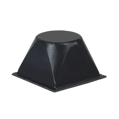 Base Cuadrada Cónica Negra de Poliuretano, 20.5 x 20.5 x 13 mm.