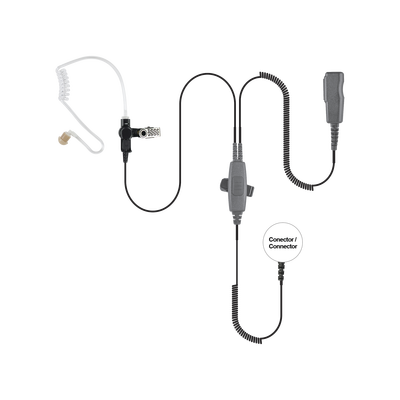 MICRÓFONO AUDÍFONO DE 2 CABLES CON DOBLE PTT P/ Motorola EP450, DEP450, P040, CP200 CT150, HYT TC-500/ 518/ 600/ 610/ 700/ 620/ 1600/ 700EX. MOTOROLA GP300/ SP-50/ P1225/ PRO-3150/ MAG-ONE/ EP-450/ EP-350/ RDU-2020/ XV-2600.
