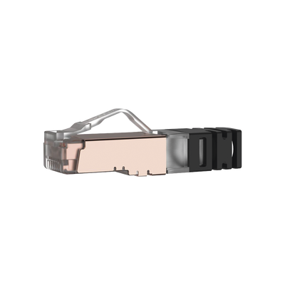 Plug RJ45 Cat6 Blindado, Para Cable Calibre 24-26 AWG, Chapado en Oro de 50 micras, Paquete de 100 Piezas