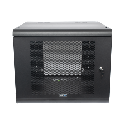 Gabinete de Pared con Puerta Perforada, 635mm de Profundidad, 9U Rack de 19 in, Acero Reforzado