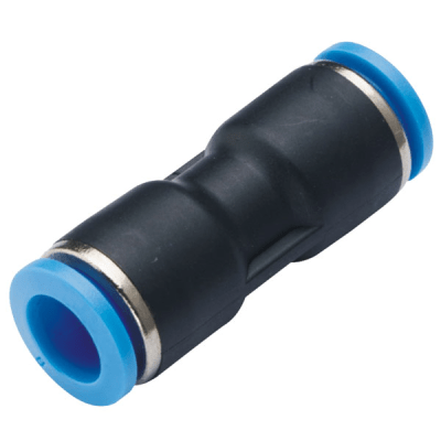 Conector de Inserción Neumática / Unión Recta / Diámetro Exterior del Tubo 4 mm / Para Sistemas Neumáticos Industriales