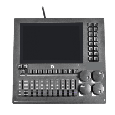 Consola de Iluminación DMX EPLT1 / 2 Universos  / Pantalla 10.1" Multitáctil / 10 Faders + 4 Ruedas / WiFi Integrado / Flight Case Incluido