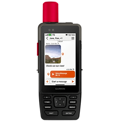 GPS Táctico Multifuncional H1i Plus / Pantalla TFT Transflectiva 3.5" / Multibanda / GPS+Galileo+BeiDou+QZSS+IRNSS / Cámaras Frontal 5MP + Trasera 8MP / IP67 MIL-STD-810 / Batería 48h inReach / 64GB Memoria