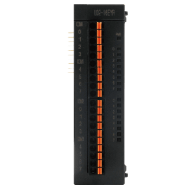 Módulo de Expansión PLC / 16 Salidas Relevador / Contacto Seco AC-DC / 250V AC - 30V DC / 2A por Canal / Terminales Push-type / Montaje Riel DIN