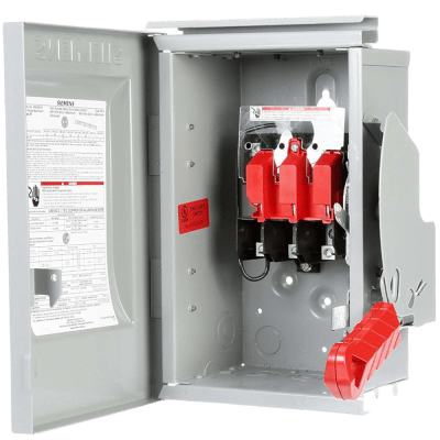 Interruptor de Seguridad HNF361, 3 polos, 30 Amp 600 Vca, sin portafusibles, Nema 1.