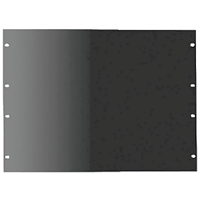 Panel de Rack 19 Pulgadas 1UR / Tapa Ciega / Acero Dulce / Negro RAL 9005 / 2.66 mm Espesor / Para Gabinetes y Racks Abiertos
