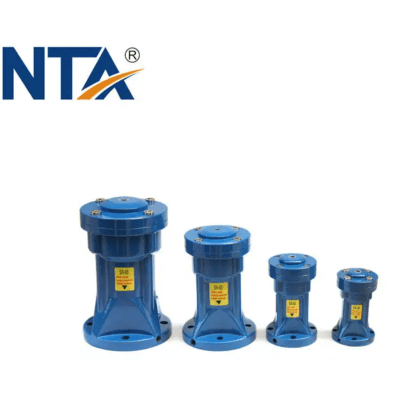 Vibrador Neumático NTA-SK-40 / Rango de Presión 0.3-0.7 MPa / Fuerza de Impacto 0.23-0.40 kg·m/s / Frecuencia 22-43 bpm / Consumo Aire 0.25-0.55 L/Impacto / Entrada G 1/4"