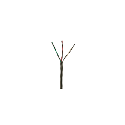 Bobina de Cable de Cobre de 3 Pares Clase 4 Para Sistemas FMPS, 16 AWG, Sin Blindaje, CMR (Riser), Uso Interior/Exterior, Color Negro, Carrete de 609 metros